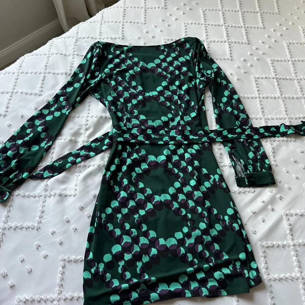 Hale Bob Faux Long-sleeved wrap dress Size Small - Picture 13 of 16